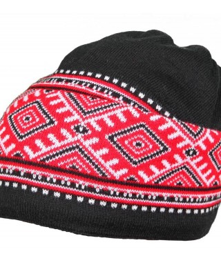 Шапка з національним орнаментом біло-червоно-чорна - UA5500.05