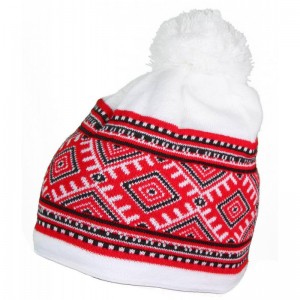 Шапка з національним орнаментом біло-червоно-чорна - UA5500.08 Шапка з національним орнаментом біло-червоно-чорна - UA5500.08
