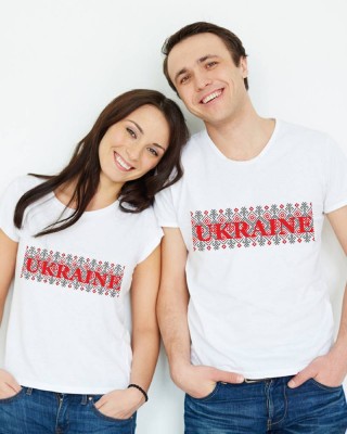Футболка жіноча Вишиванка орнамент Ukraine біла - DTF11502