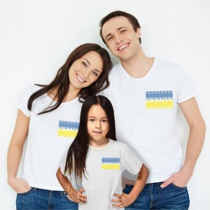Футболка дитяча Вишиванка маленький прапор Ukraine біла - DTF11970 Футболка дитяча Вишиванка маленький прапор Ukraine біла - DTF11970
