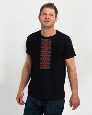 Футболка чоловіча Вишиванка чорна - DTF11500 Футболка чоловіча Вишиванка чорна - DTF11500